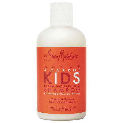 Sheamoisture Kids Shampoo, Extra-Nourishing Mango & Carrot Shampoo with Shea Butter, 8 Oz